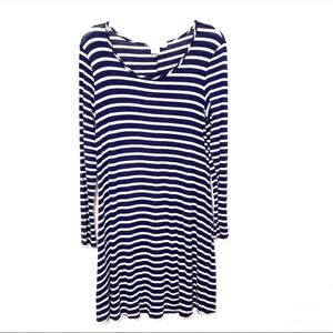 Hot Gal Maternity Striped Swing Dress L